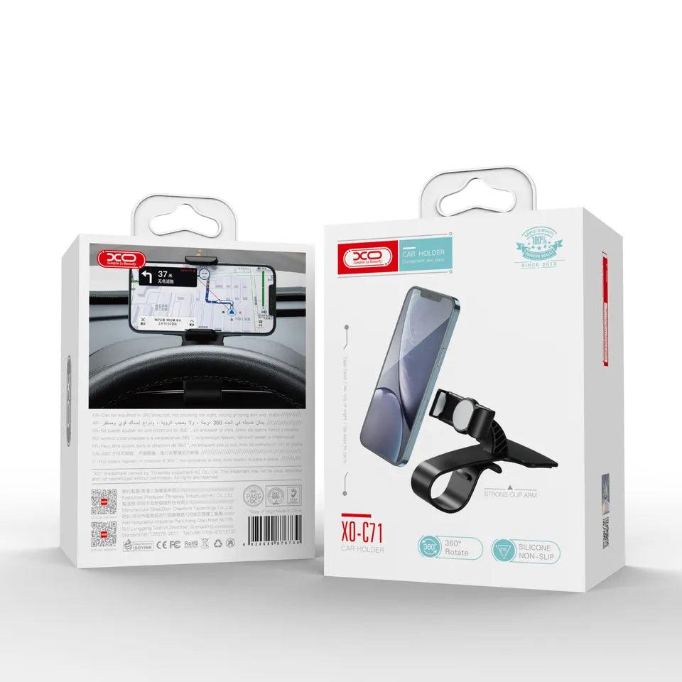 XO CC71 Dashboard Snap Clips Phone holder Universal ball connection Clamp-on Dashboard bracket