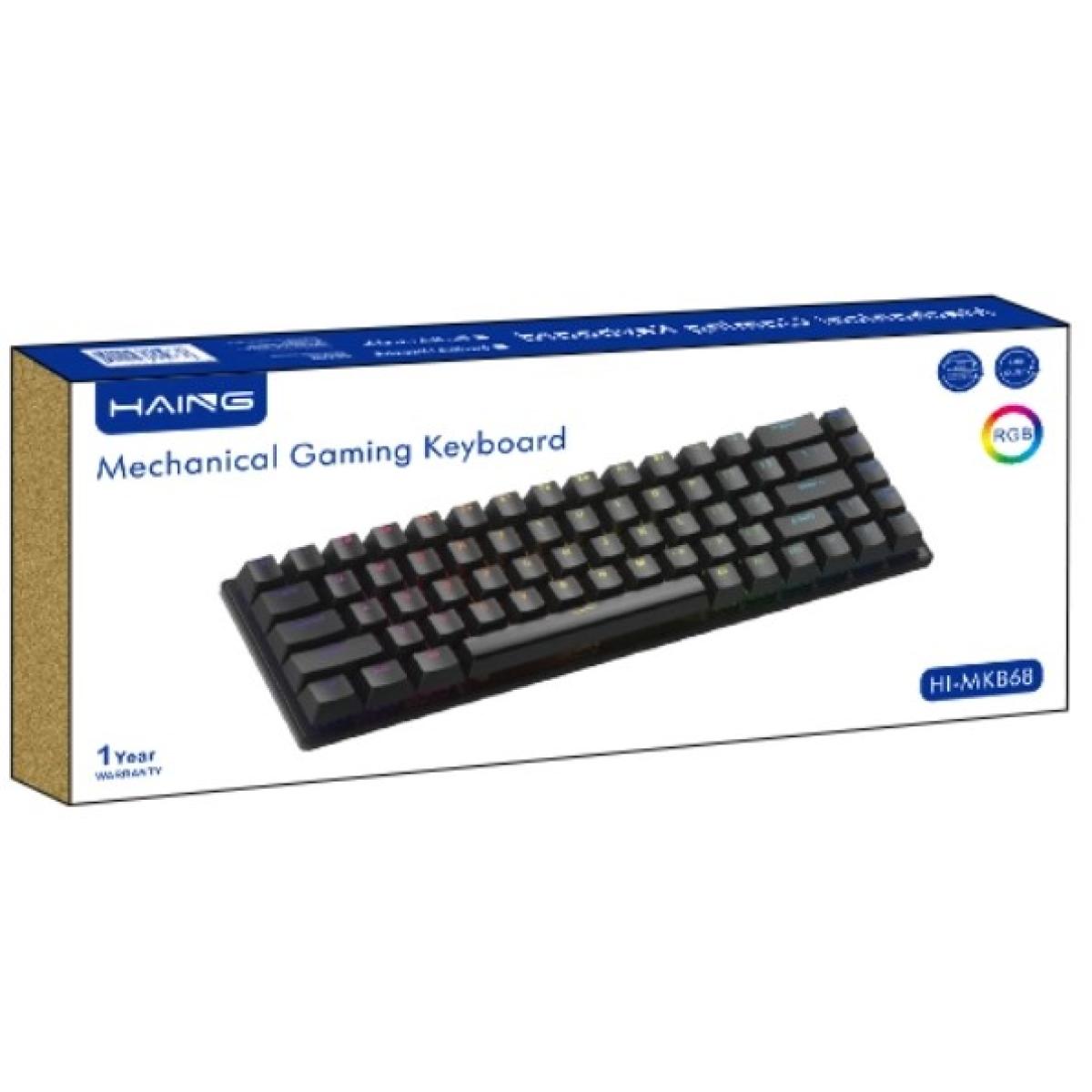HAING Mechanical Wireless Gaming Keyboard - White