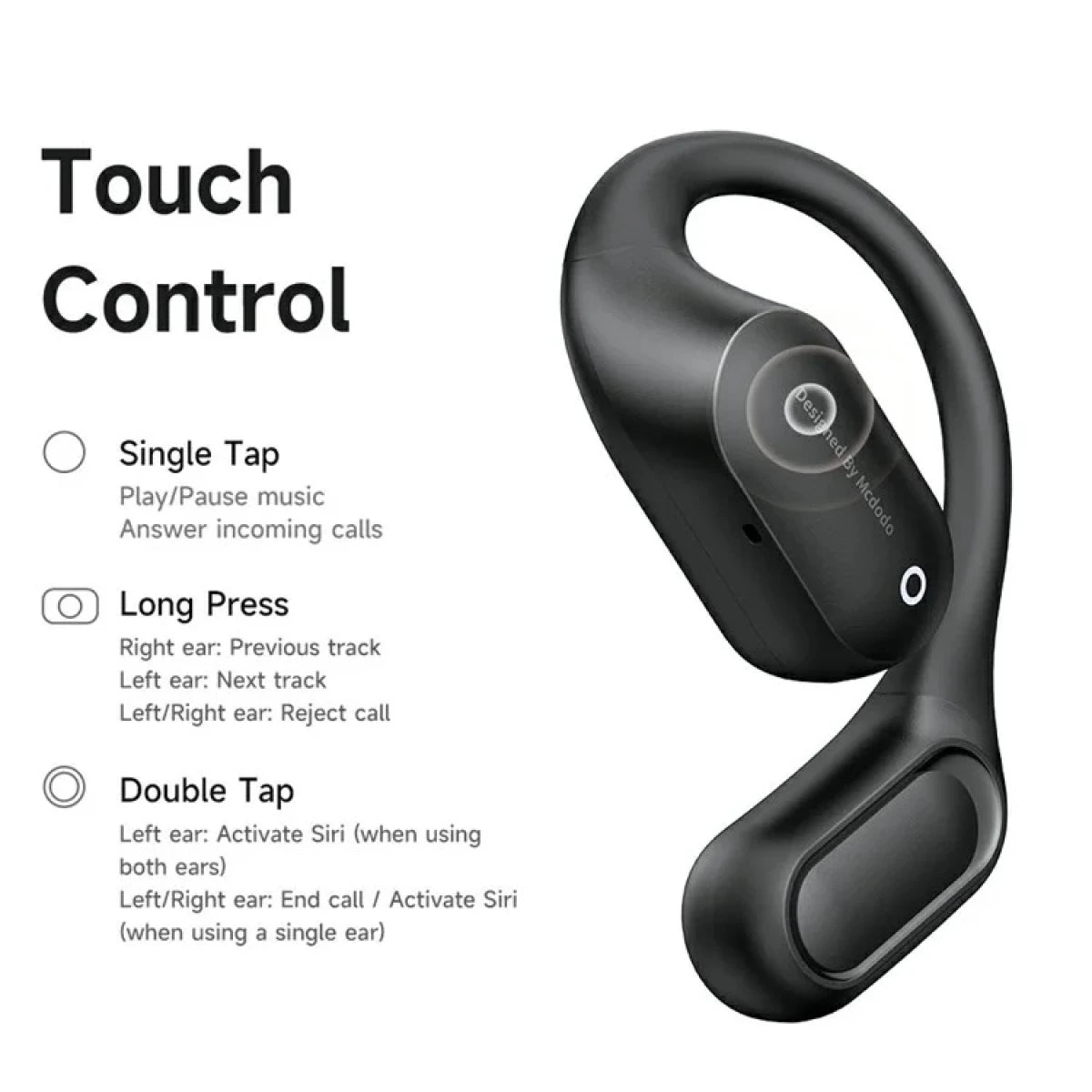 Mcdodo HP-007 Open-Ear True Wireless Earbuds with LED Display