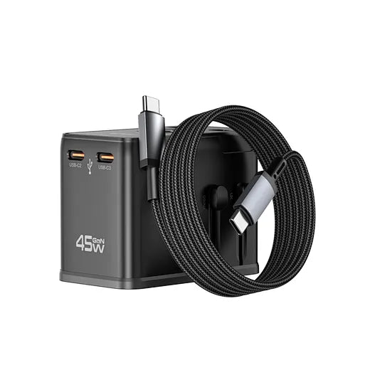 WiWU 45W Universal Plug Adapter Cable Combo Wi-UA014