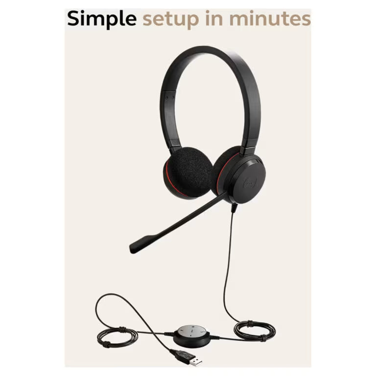 Jabra Evolve 20 SE – Professional Headset for Calls & Audio | Teams & Skype Certified