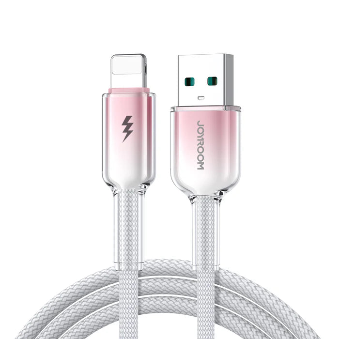 JOYROOM 60W USB A to Lightning Fast Charging Cable 1.2m - Clear