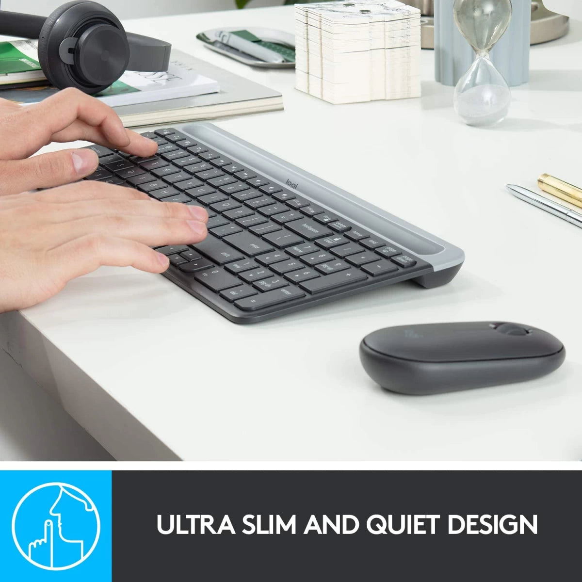 Logitech MK470 Slim Combo – Silent Wireless Keyboard & Mouse