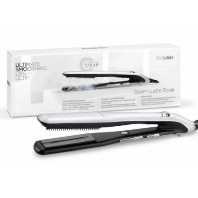 BaByliss Steam Lustre Styler ST595SDE - 5 Temp Hair Straightener Silver