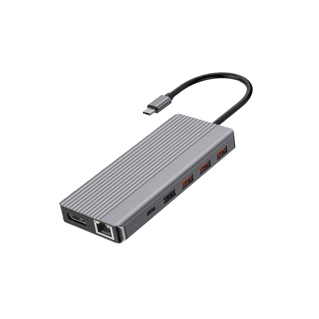 Powerology 13-in-1 USB-C Hub with 4K HDMI, 100W PD & Ethernet
