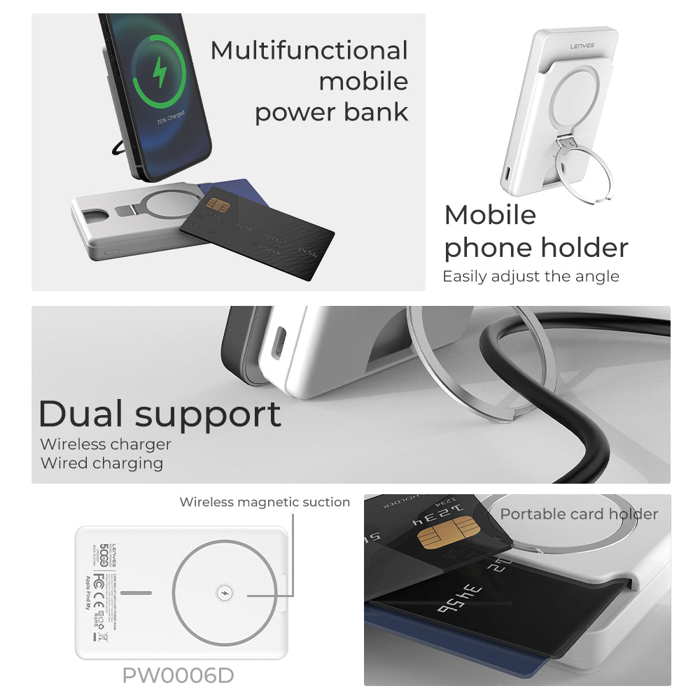 Leneys PW0006D MagSafe Power Bank – 15W/20W Charging