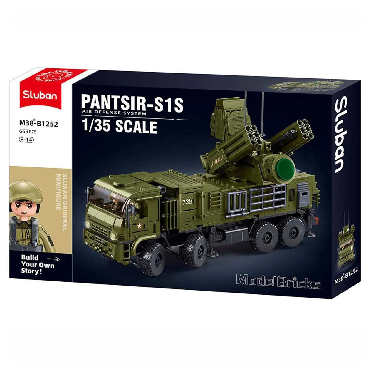 Sluban Modelbricks Pantsir S1S 1:35 Scale 669 Pieces | M38-B1252