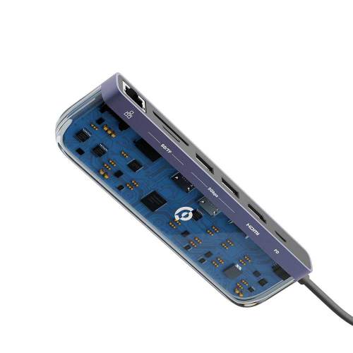 Powerology 7-in-1 Multi Hub – Crystalline Series USB-C Adapter