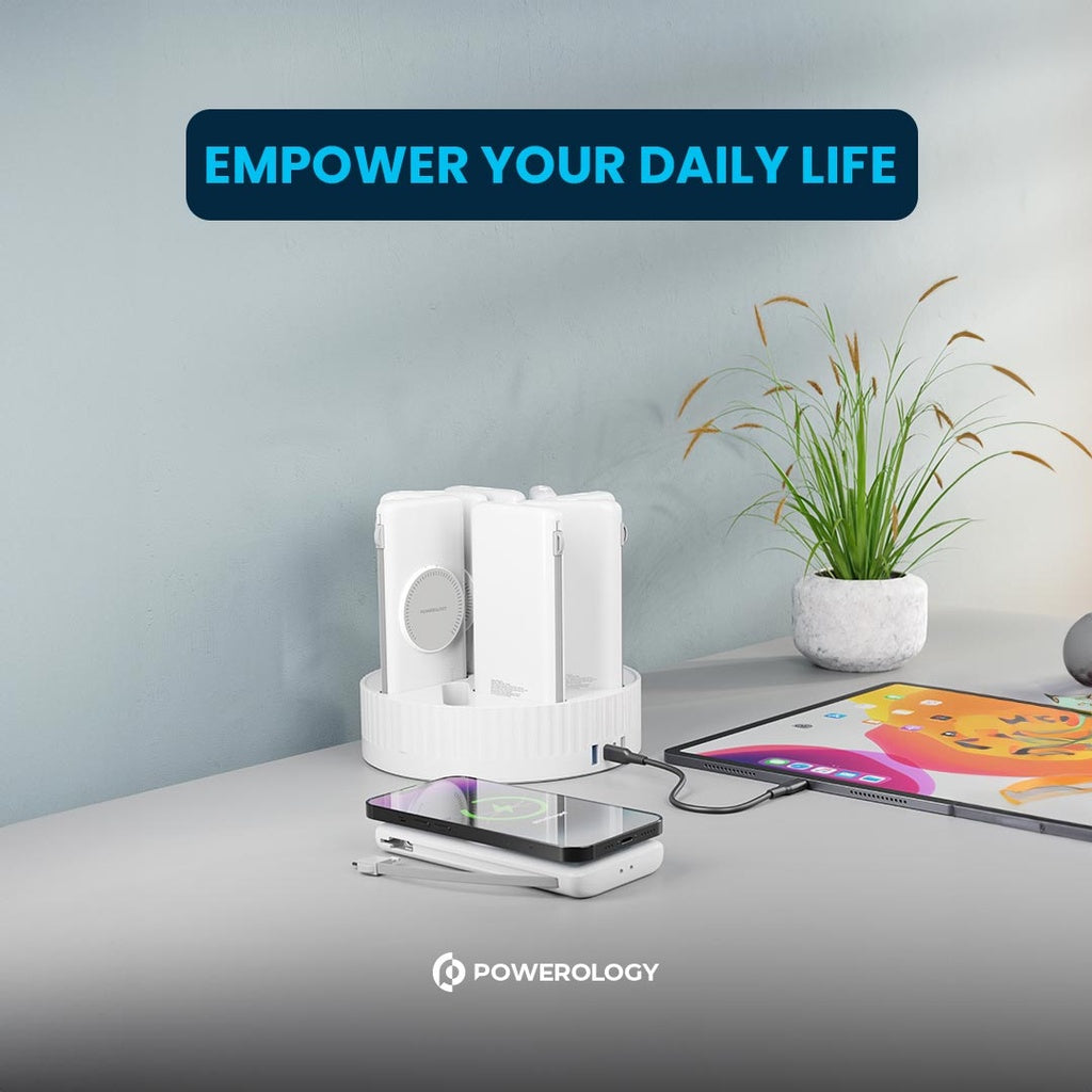 Powerology 8 in 1 Wireless Power Bank Station 10000mAh