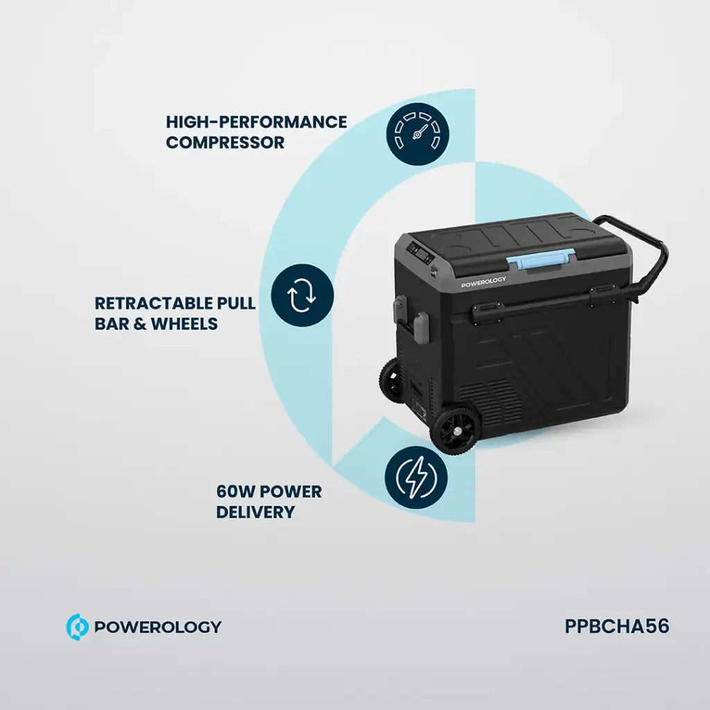 Powerology Dual Compartment Smart Fridge & Freezer 60Lattery