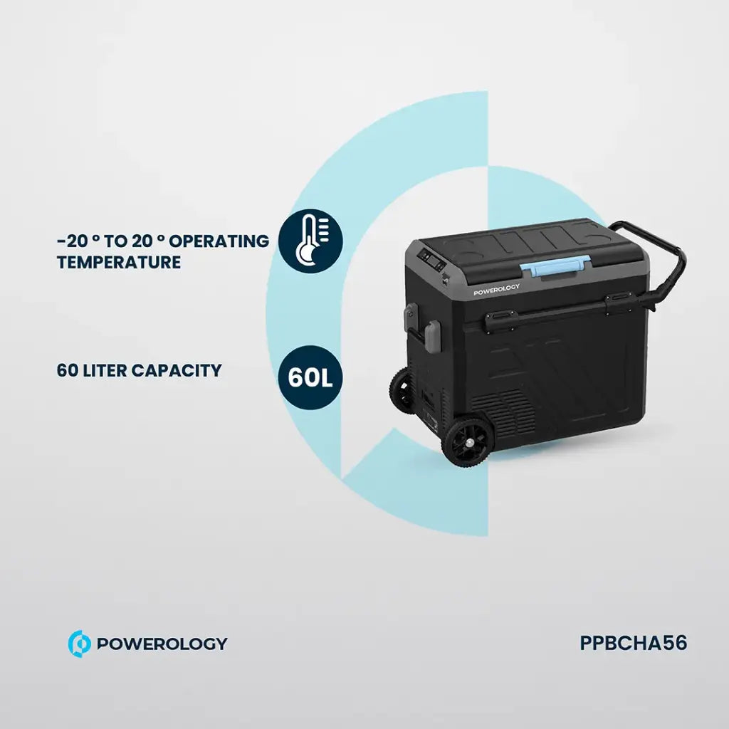 Powerology Dual Compartment Smart Fridge & Freezer 60Lattery
