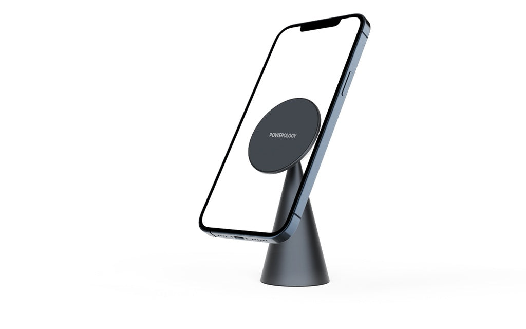 Powerology Desktop MagSafe Phone Holder with 17*N5 Magnets - Dark Grey