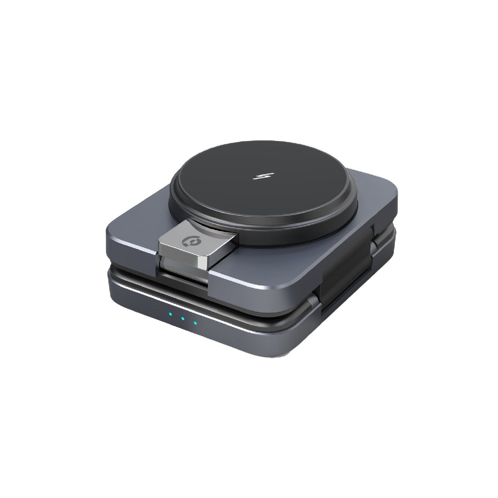 Powerology Qi2-15W Multi-Charging MagSafe Stand – Black