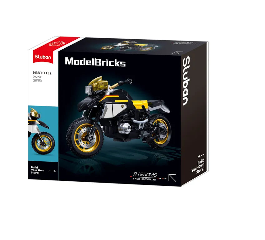 Sluban R1250 GS Motorcycle Building Set M38-B1132 - 200 Pieces 1:12 Scale Model