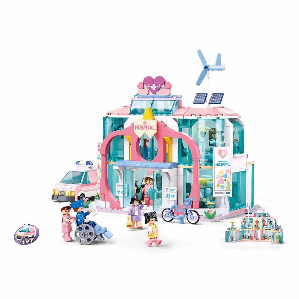Sluban Metropolis Dream City Hospital 648 Pieces | M38-B1216 Building Set