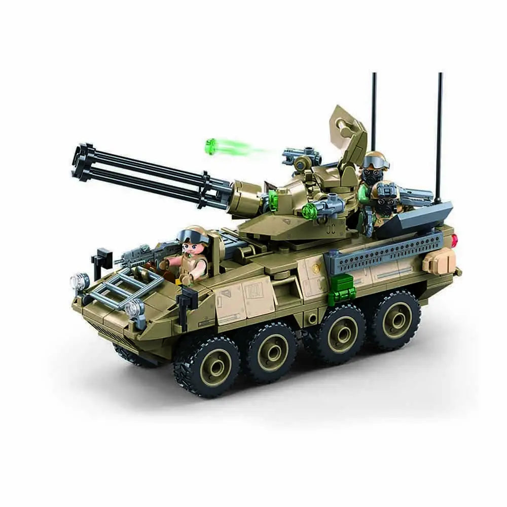 Sluban Army Tank OEF Stryker ADS Military Building Set 310 Pieces | M38-B1258