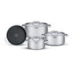 Arshia 8-Piece Tri-Ply Stainless Steel Cookware Set with Aluminum Core