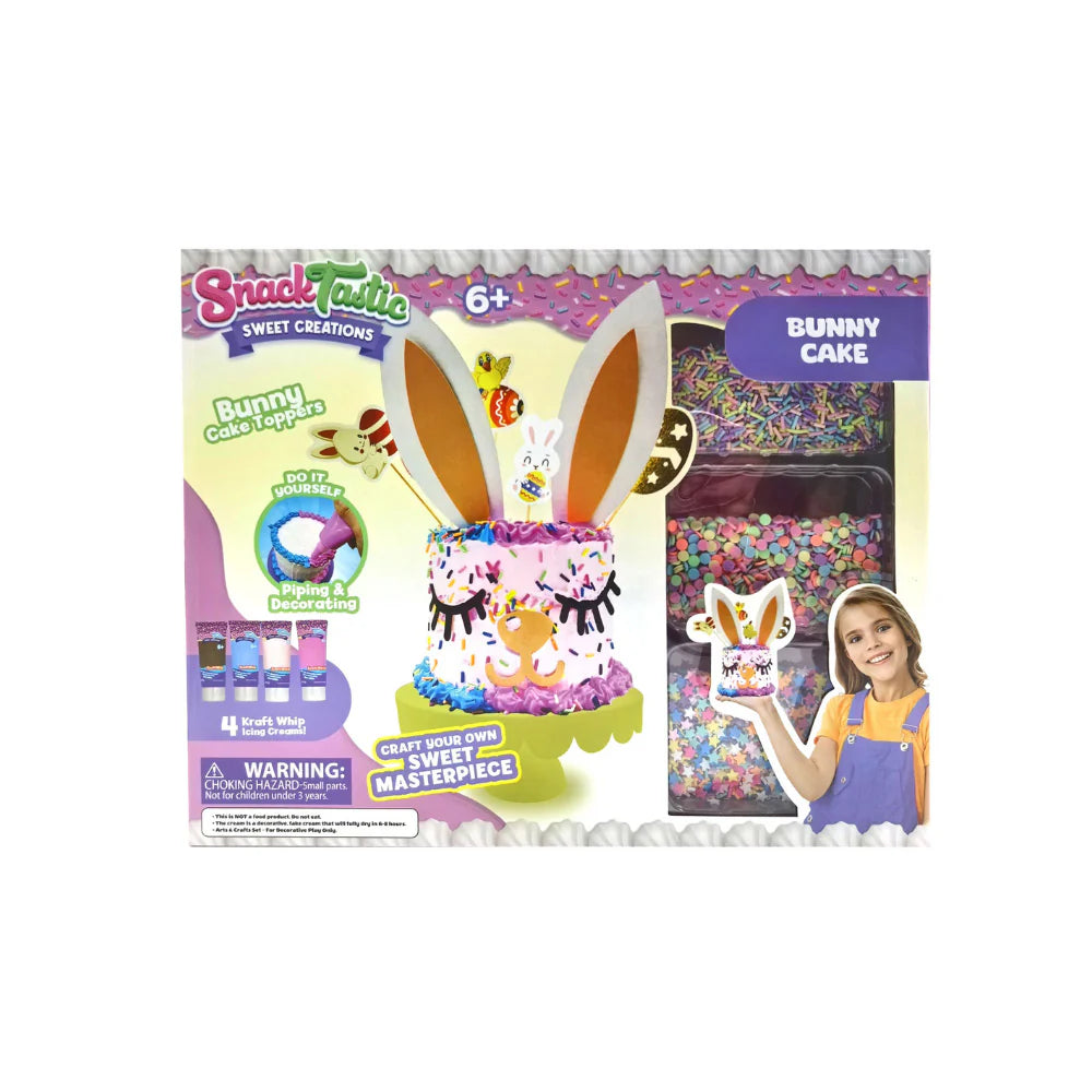 Snack Tastic Easter Bunny Cake Decorating Kit for Kids Ages 6+
