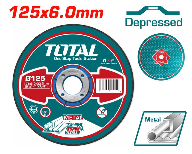 TOTAL Metal Grinding Disc 125×6mm – TAC2231251