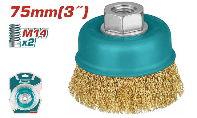 TOTAL 75mm Wire Cup Brush – TAC31031