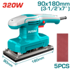 TOTAL 320W Finishing Sander – 90×180mm Aluminum Base