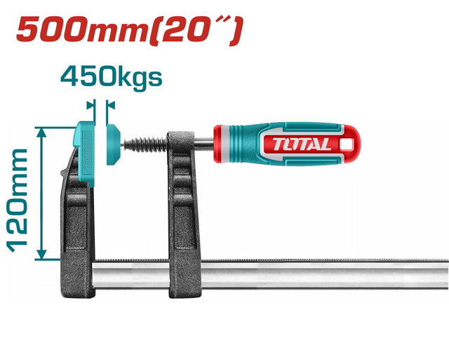 TOTAL F Clamp with Plastic Handle – Heavy Duty Grip