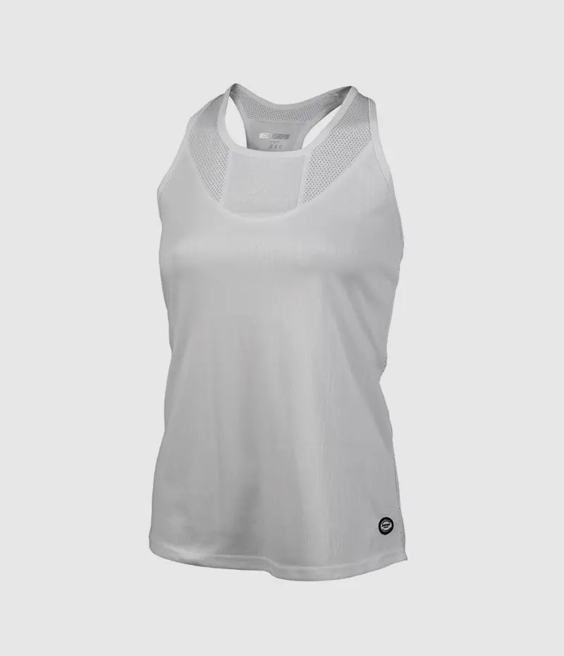 TIEBREAK Tank Top Woman – White, Lightweight & Stylish