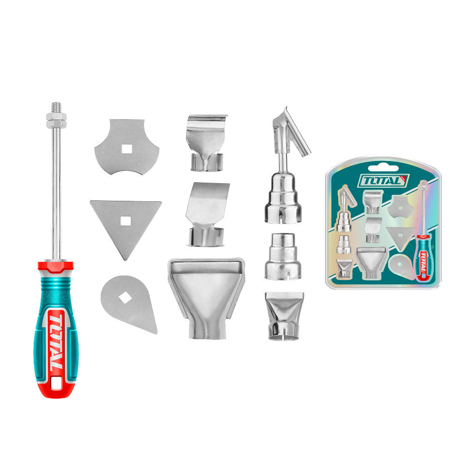 TOTAL 10-Piece Heat Gun Accessories Set High-Performance