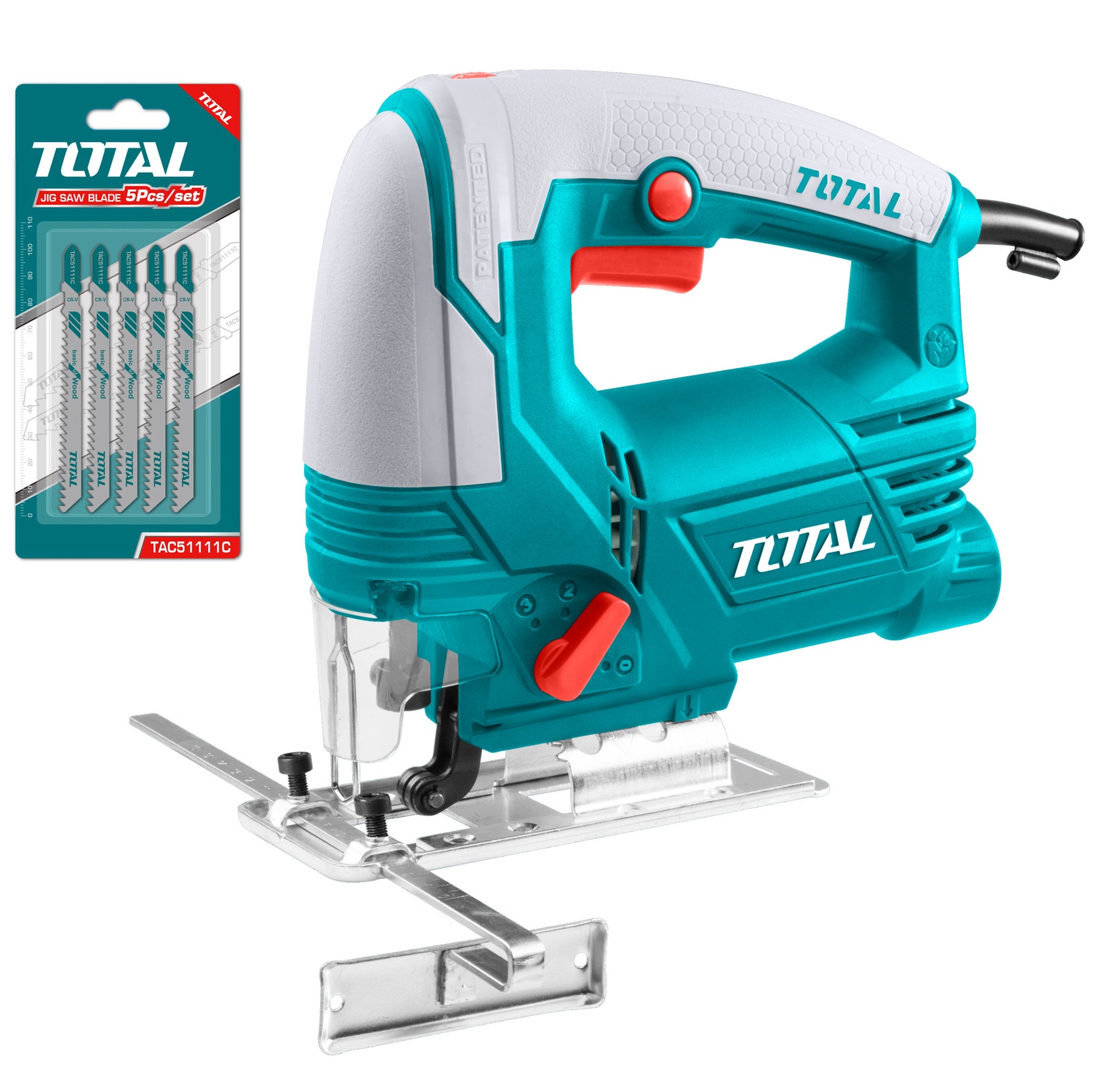 Total 650W Industrial Jigsaw with Multi-Blade Set