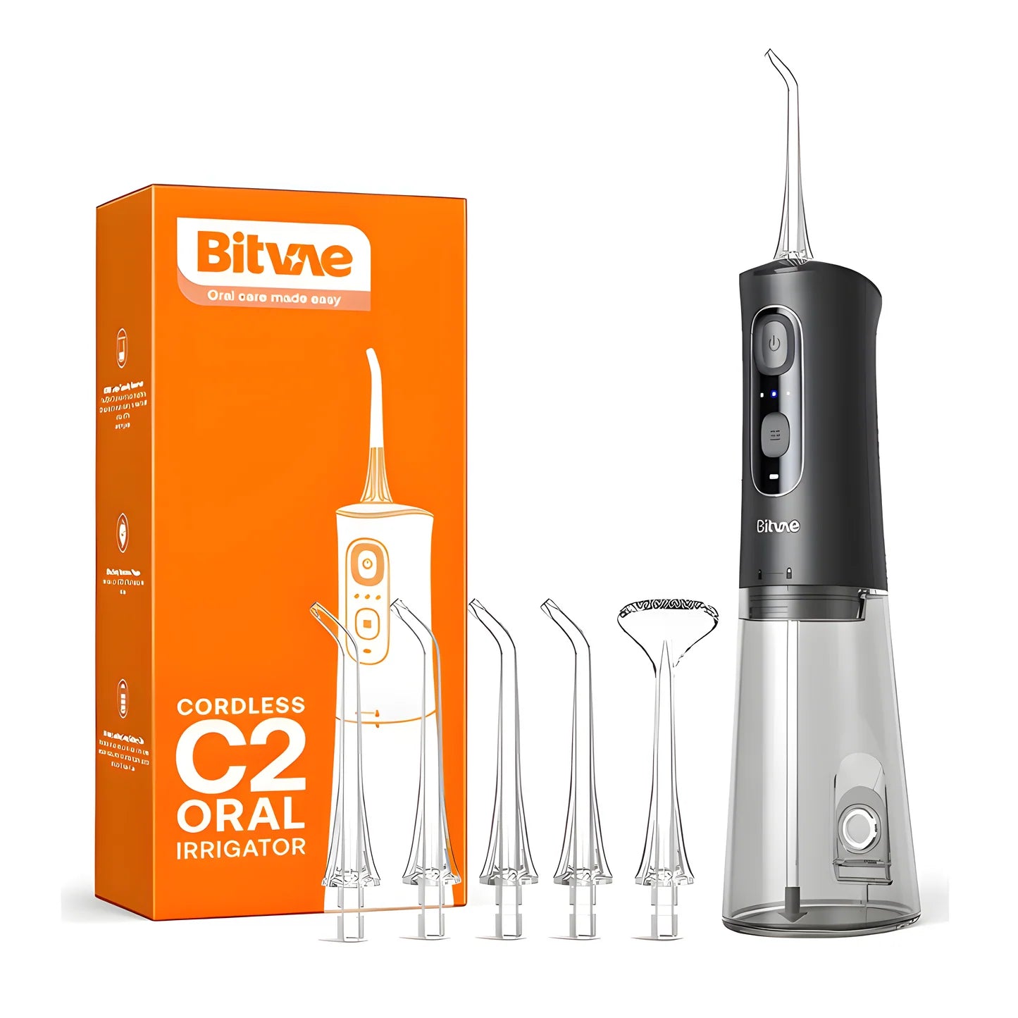Fairywill Water Flosser C2 - 3 Modes, IPX7 Waterproof, 40 Days Battery Life