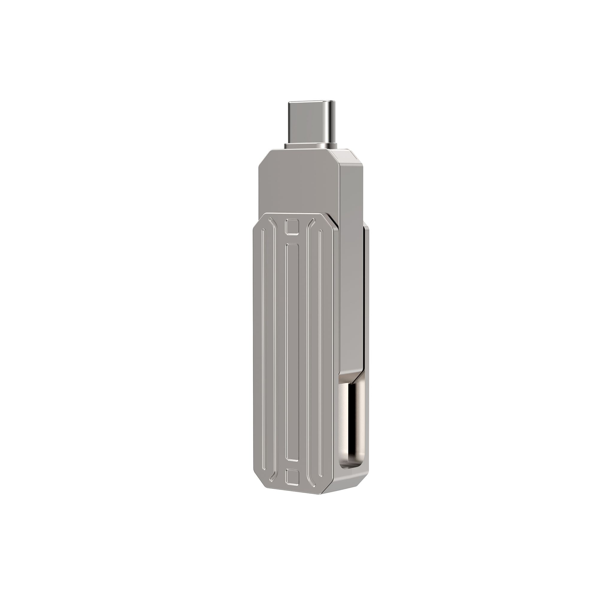 WIWU Infinite 2in1 USB3.2 Flash Drive 128GB Fast & Versatile - Silver
