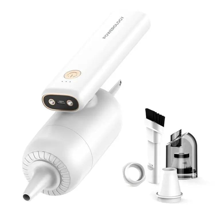 Powerology 4-in-1 Handheld Vacuum & Blower – White