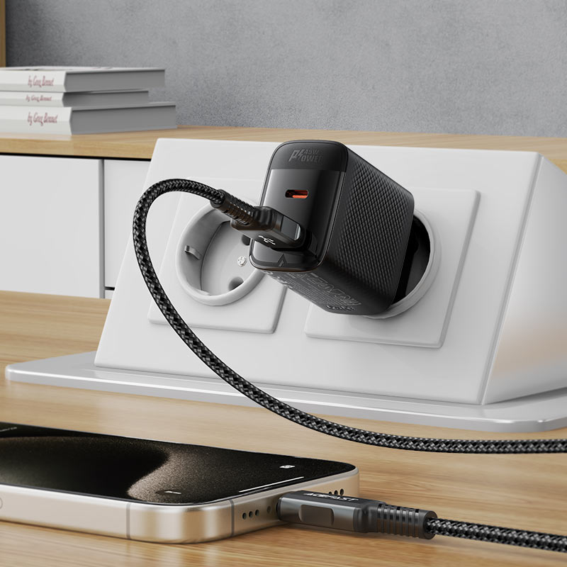 ACEFAST A106 PD45W GaN Wall Charger Dual Port USB-C + USB-A (EU)