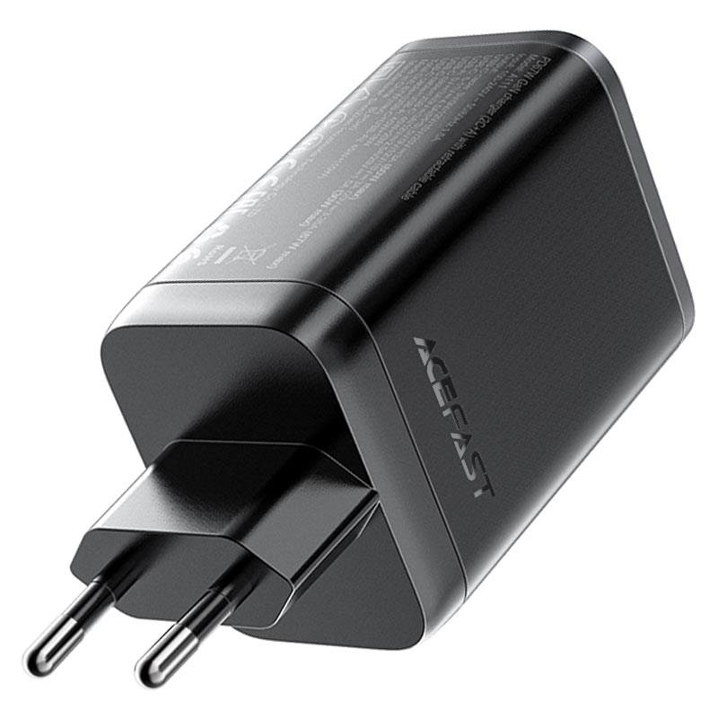 ACEFAST A111 PD67W GaN Wall Charger with Retractable USB-C Cable + USB-A (EU)
