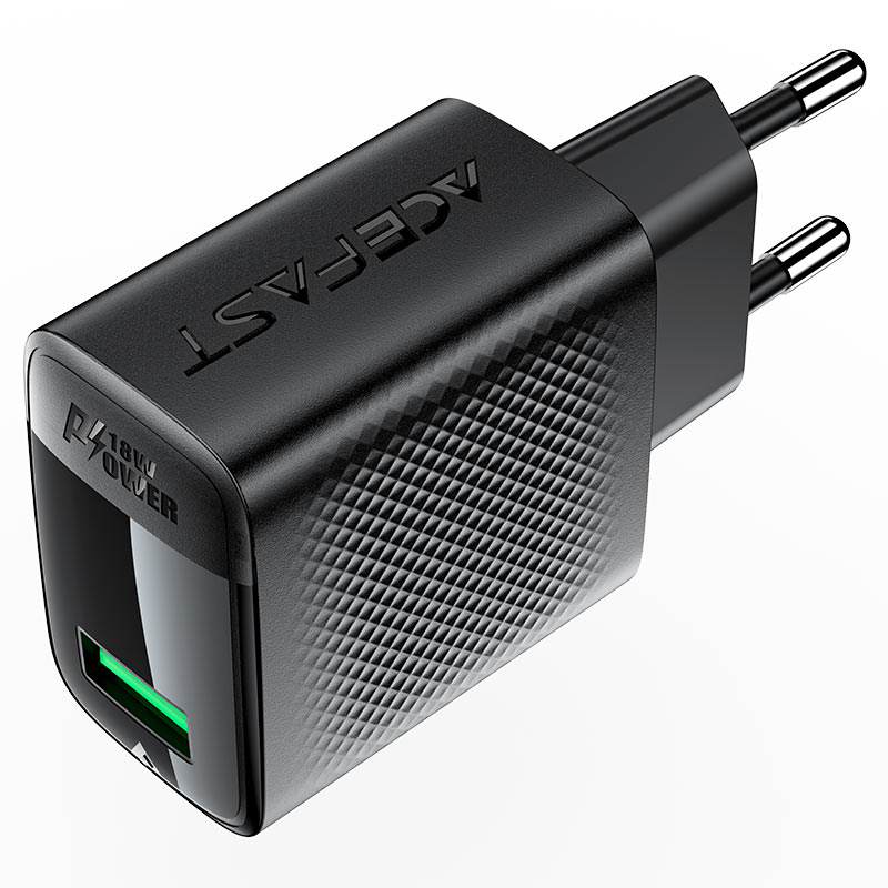 ACEFAST A90 QC18W GaN Wall Charger Single USB-A EU Plug