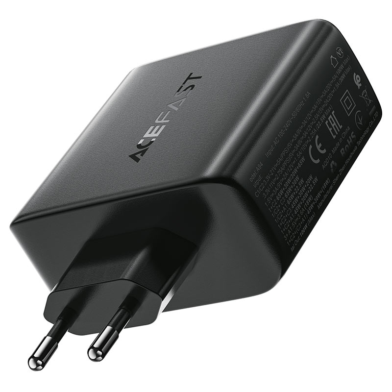 ACEFAST A94 PD100W GaN Wall Charger 4-Port (3×USB-C + USB-A) EU