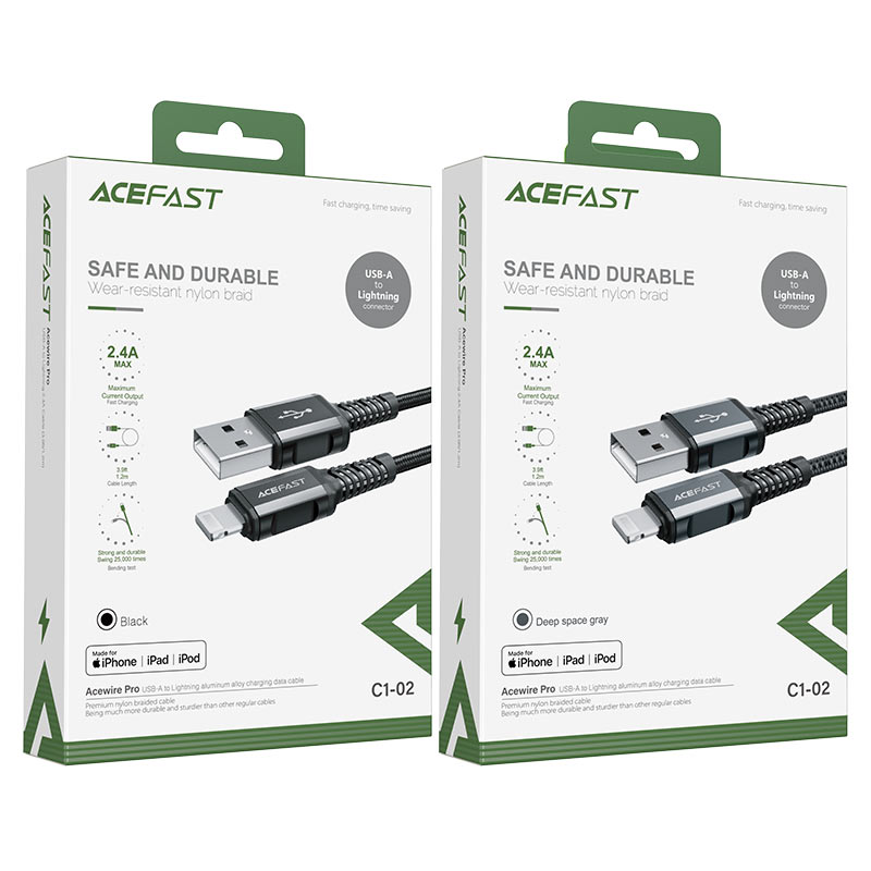 Acefast C1-02 USB-A to Lightning Fast Charging Cable