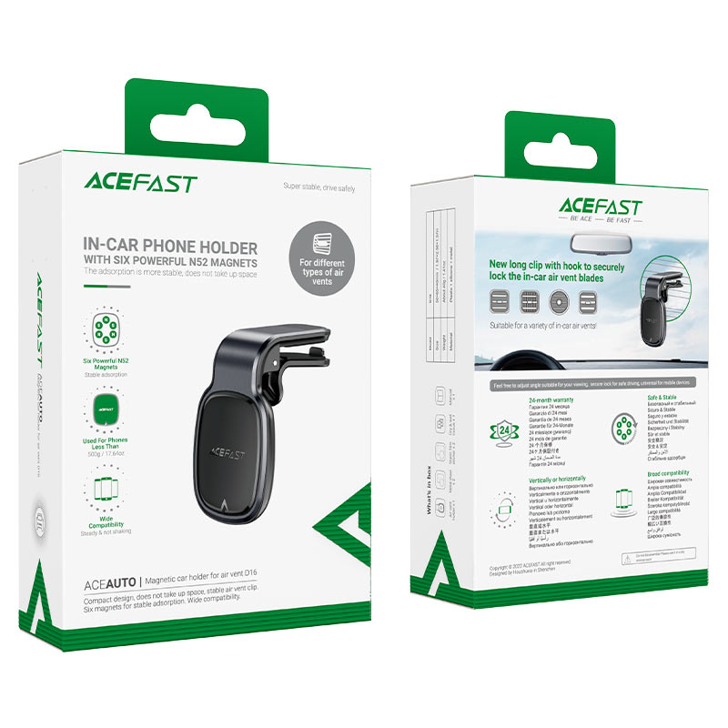 Acefast D16 Magnetic Car Mount Holder – Compact & Secure