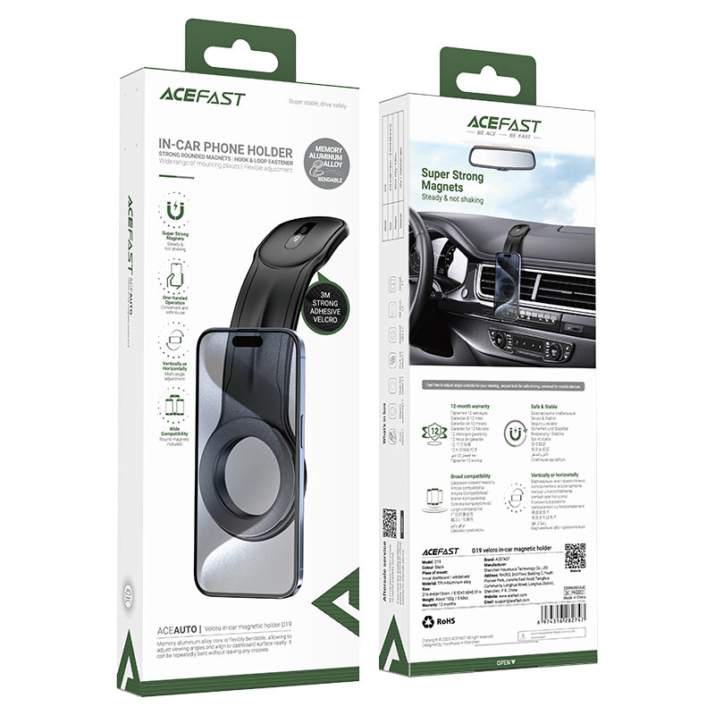 Acefast D19 Magnetic Car Mount Holder – Secure & Compact