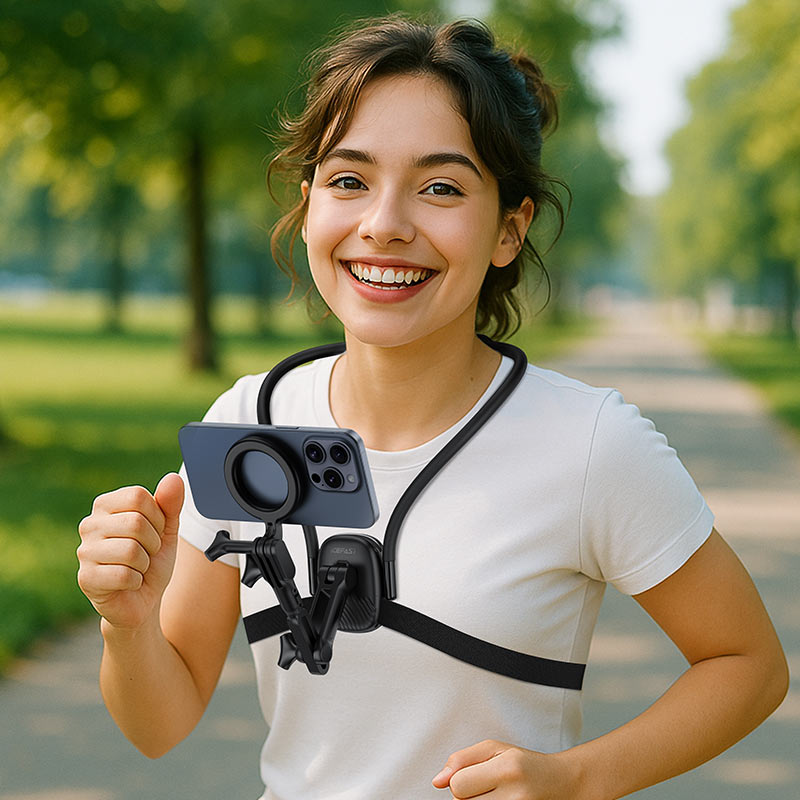 ACEFAST E32 Neck Phone Holder – Magnetic Mount for First-Person Recording