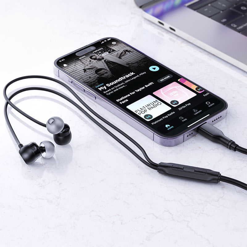 ACEFAST L8 USB-C Wired Earphones with Mic – Digital Chip | HD Mic | 3-Button Remote | Thickened Silicone Cable