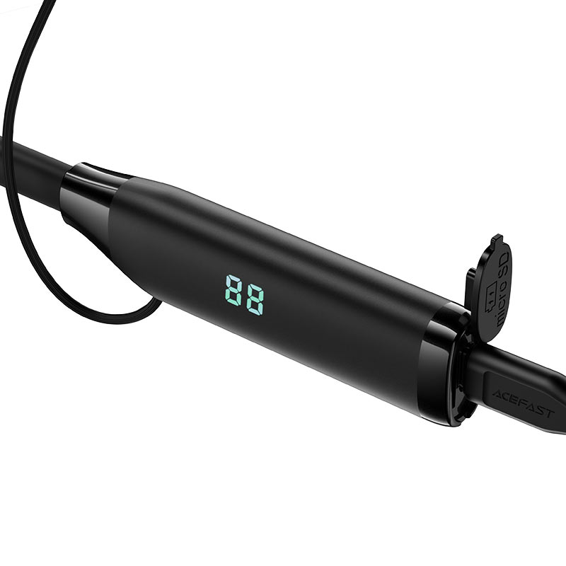 ACEFAST N7 Neck-Hanging Wireless Earphones – 160H Battery | TF Card | LED Display | Bass Boost | Game Mode | IPX4
