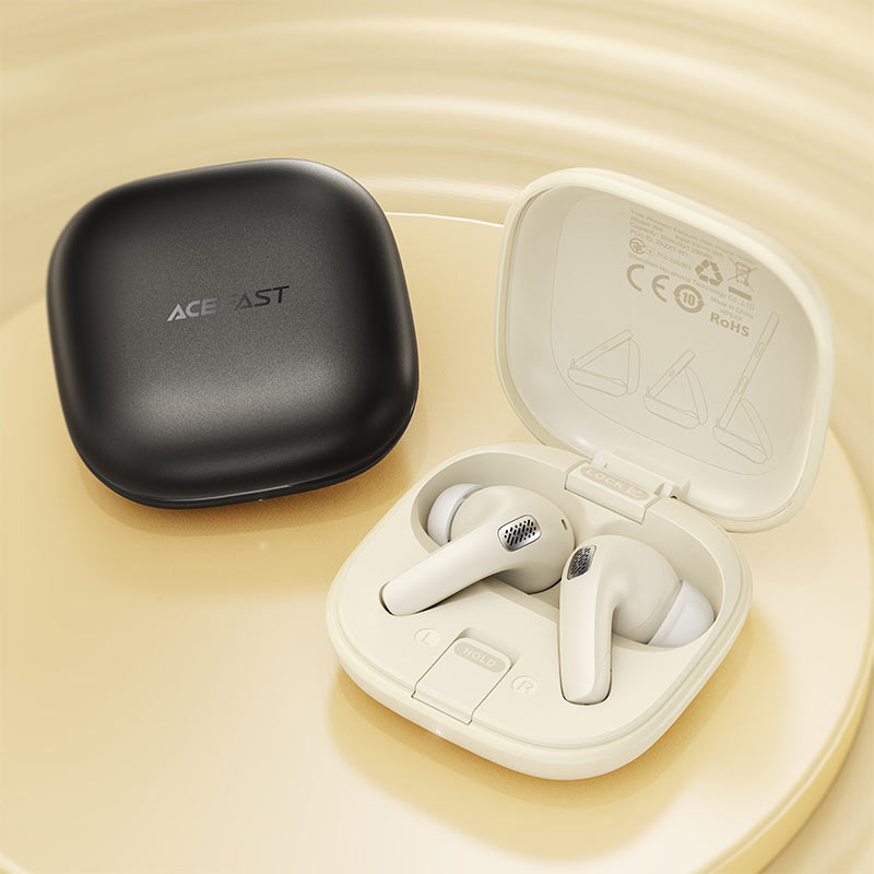 ACEFAST W4 TWS Earbuds with Built-in Phone Stand – Bluetooth 5.4 | ENC | 28H Battery | IPX4 | Fast Charging