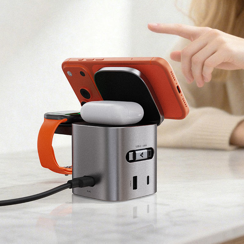 ACEFAST Z9 6-in-1 GaN Desktop Fast Wireless Charging Station 80W