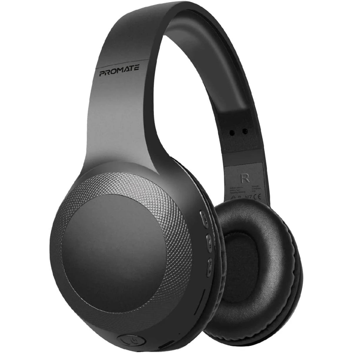 Promate LaBoca Headphone, Over-Ear Deep Bass Wireless Headphone with Long Paytime, Hi-Fi Sound - BLACK