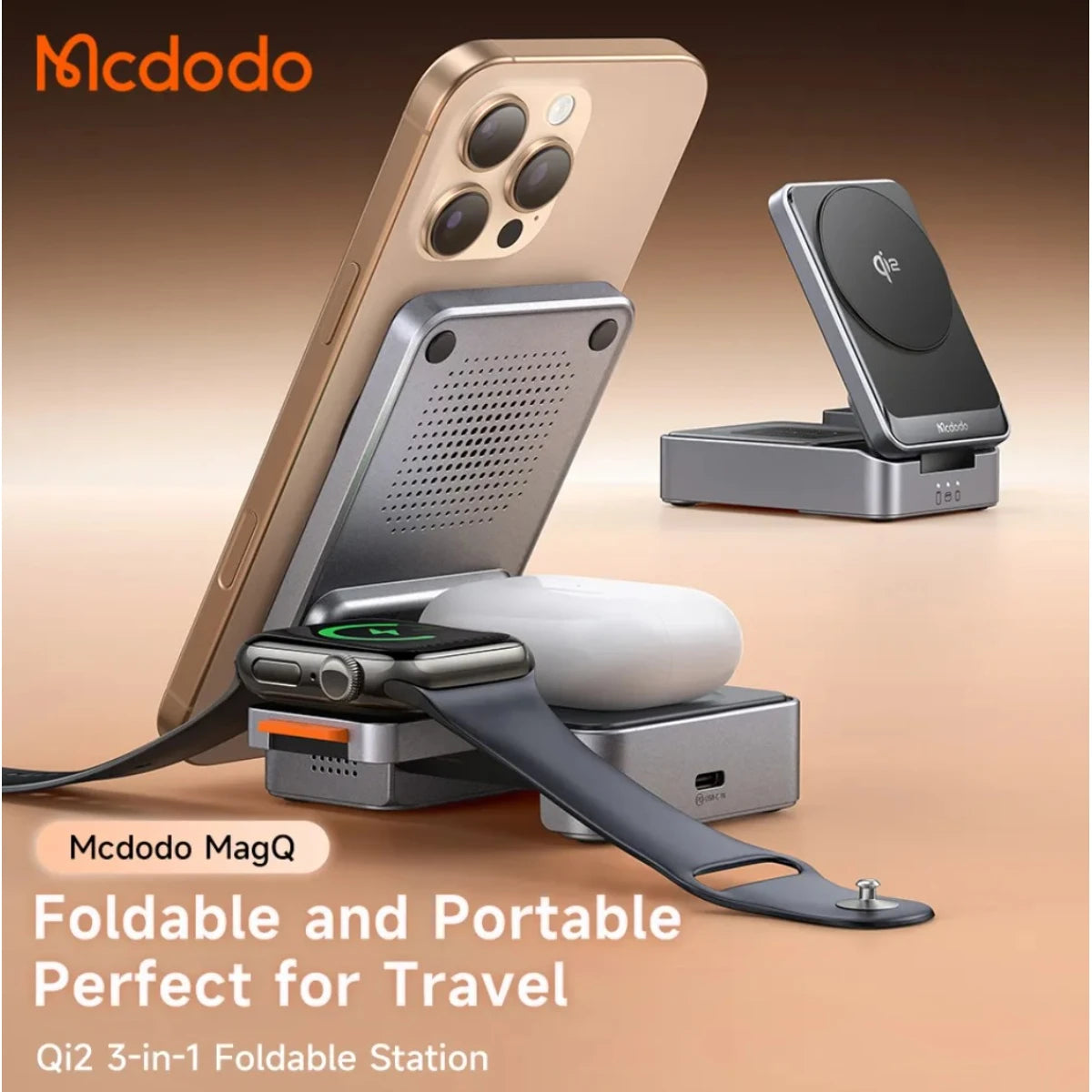 Mcdodo 3-in-1 Smart Magnetic Wireless Charging Docks