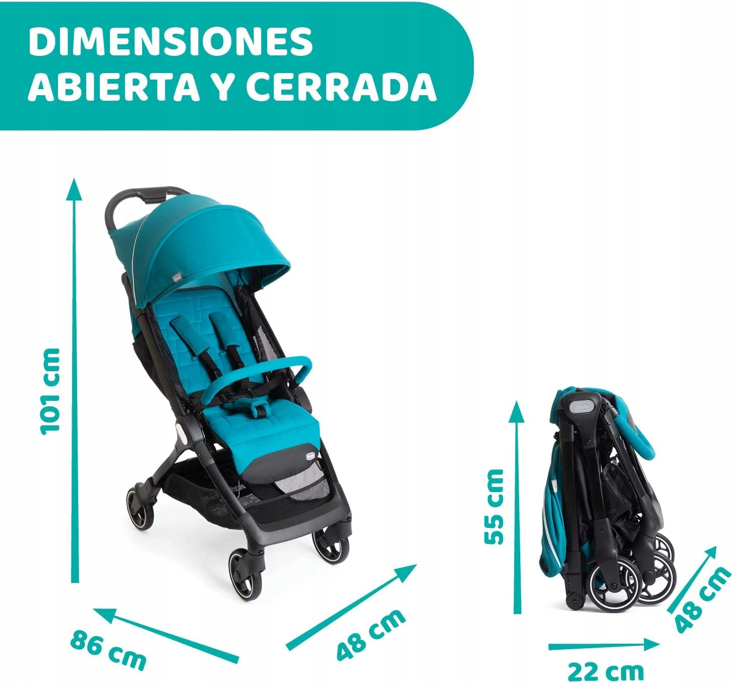 Chicco WE Stroller – Balsam, Lightweight & Comfortable