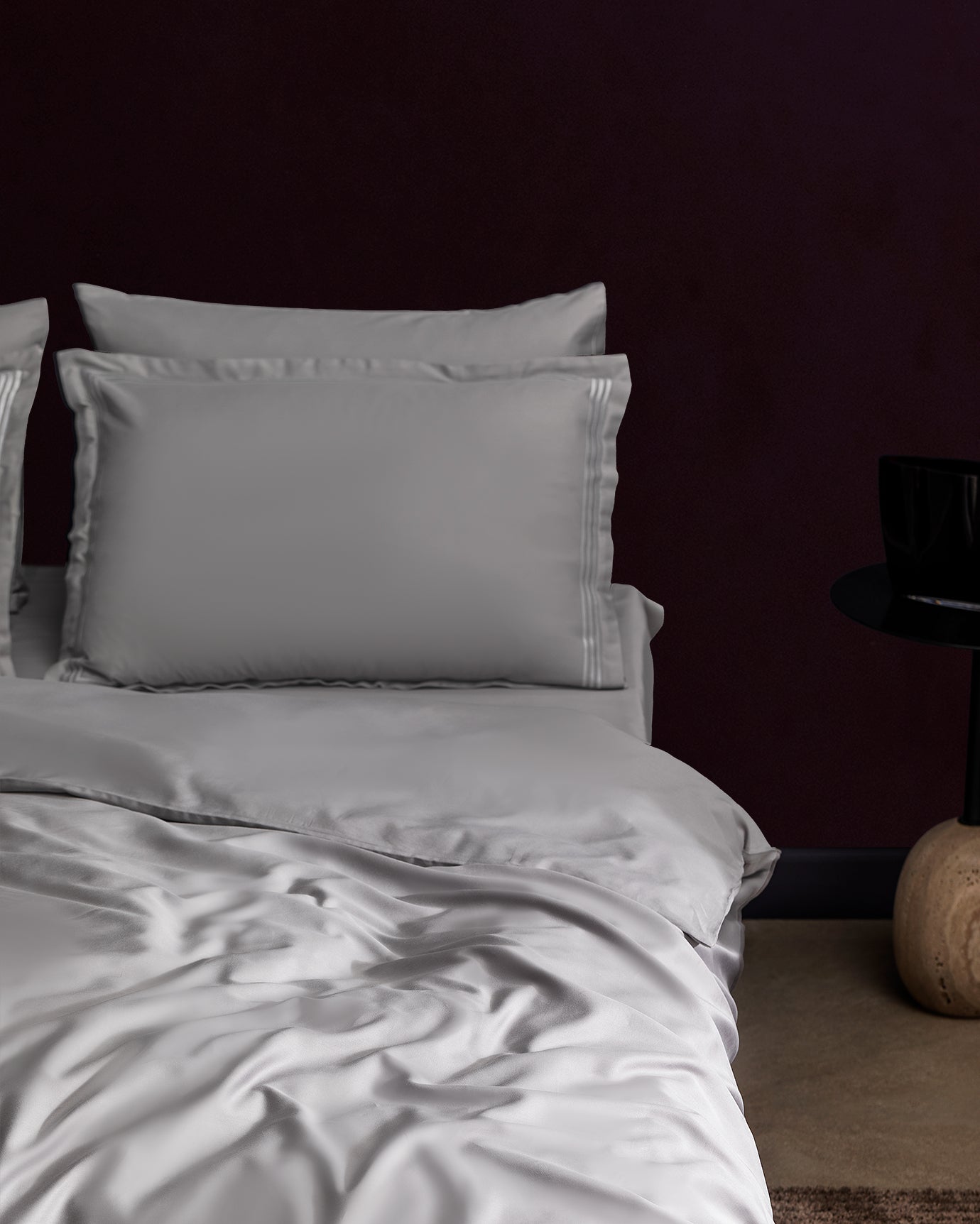Clarette Double Size Bamboo Satin Duvet Cover Set - Madame Coco JO