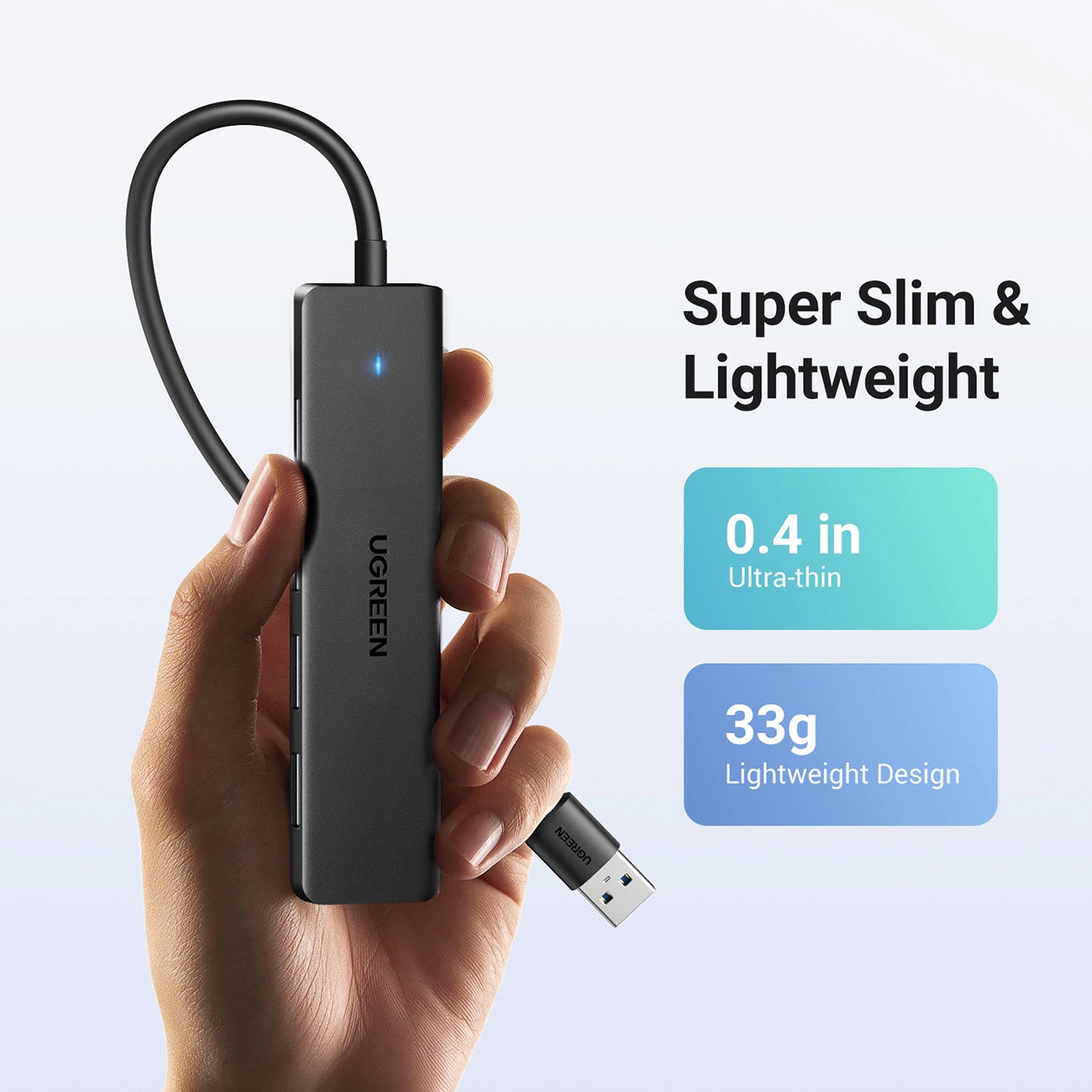 UGREEN USB 3.0 Hub 4-Port Ultra-Slim Splitter – 25851