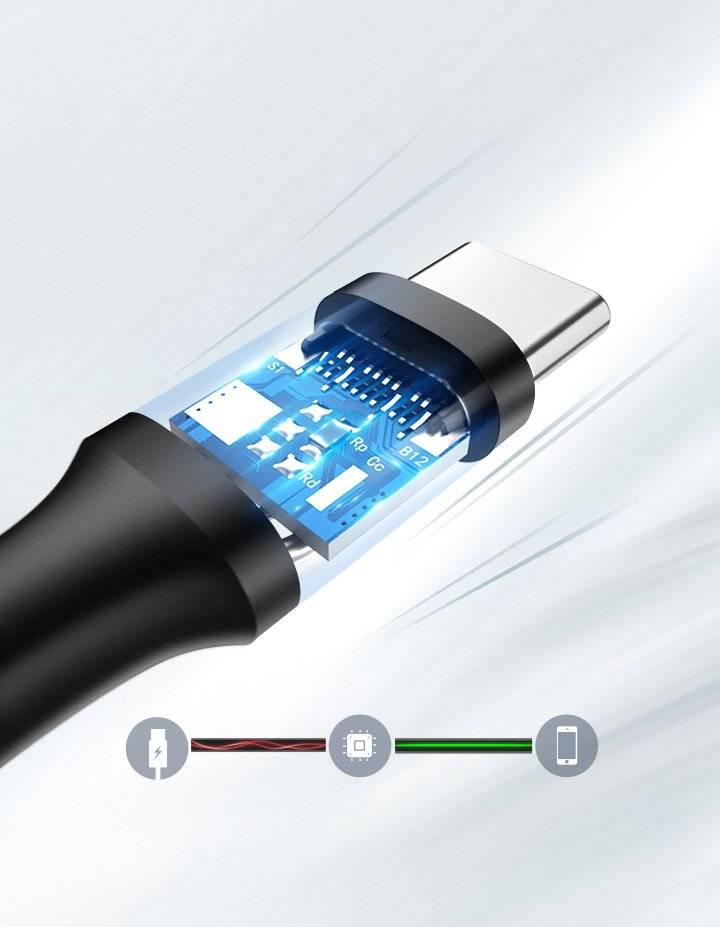 UGREEN USB-A 2.0 to USB-C Cable Nickel Plating 1m (White)